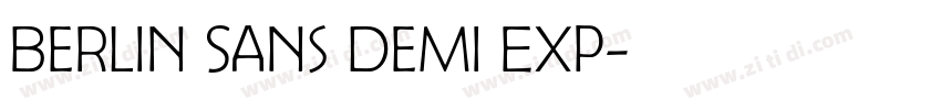 Berlin Sans Demi Exp字体转换